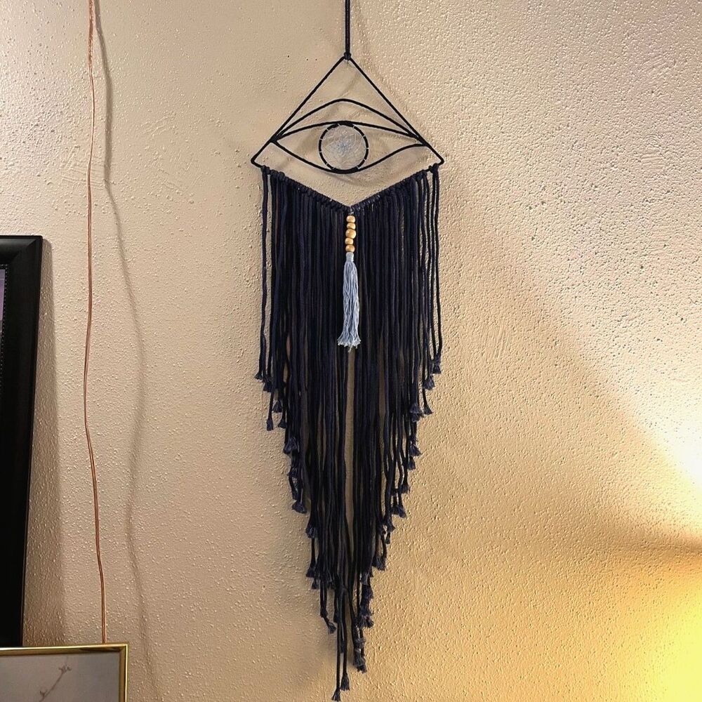 Macrame Evil Eye Hanging Wall Art